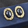 Stainless steel earrings Ovals with pearl
