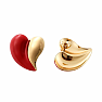 Red Hearts Stainless Steel Earrings