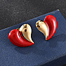 Red Hearts Stainless Steel Earrings
