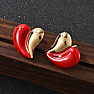Red Hearts Stainless Steel Earrings