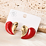Red Hearts Stainless Steel Earrings