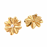 Golden Flowers Stainless Steel Earrings