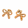 Stainless steel earrings Bow Gold 1.1 cm