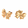 Stainless steel earrings Bow Gold 1.2 cm