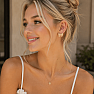 Stainless steel earrings Bow Gold 1.2 cm