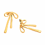 Stainless steel earrings Bow Gold 2 cm