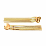 Gold-plated stainless steel earrings Heart and tassels