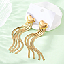 Gold-plated stainless steel earrings Heart and tassels