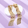 Gold-plated stainless steel earrings Heart and tassels