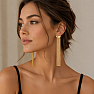 Gold-plated stainless steel earrings Heart and tassels