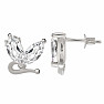 Silver earrings with crystals