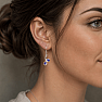 Silver dangle earrings with iolite