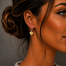 Silver citrine dangle earrings Heart