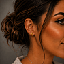 Silver earrings with citrine stones