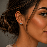 Silver earrings with crystals