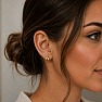 Silver earrings with citrine stones