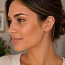Silver dangling earrings with citrine