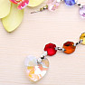 Morning glory heart Feng Shui window curtain made of colored crystals