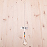 Dragonfly and leaf Feng Shui window curtain made of metal and iridescent crystal