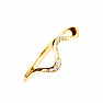 Silver gold-plated ring Golden Wave