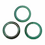 Green agate ring Circle
