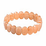 Aventurine red polished extra oval plate bracelet