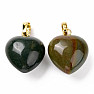 Agate moss pendant Heart 1.5 cm