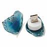 Agate USB lamp blue