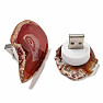 Agate USB lamp red