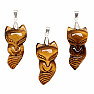 Tiger's eye pendant silver Ag 925 FOX
