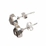 Herkimer diamond earrings stones silver Ag 925 E441