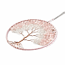Feng Shui hanging Tree of Life made of rose quartz and crystal
