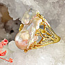 Ring for a witch with a pearl Goddess in a pearl