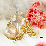 Ring for a witch with a pearl Goddess in a pearl