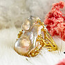 Ring for a witch with a pearl Goddess in a pearl