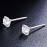 Silver earrings with zircons AA quality WHITE
