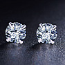 Silver earrings with zircons AA quality WHITE