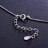 Silver rhodium-plated necklace KITTEN AND MOON