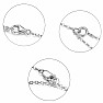 Silver rhodium-plated necklace KITTEN AND MOON