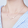 Silver rhodium-plated Silver Stars necklace