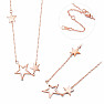 Silver gold-plated Pink Stars necklace