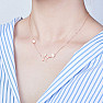 Silver gold-plated Pink Stars necklace