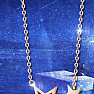 Silver gold-plated Pink Stars necklace