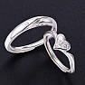 Couple Rings rhodium-plated silver ring set