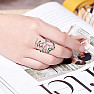Silver rhodium-plated ring Tree