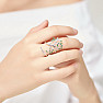 Silver rhodium-plated ring Tree