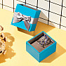 Silver rhodium-plated ring Blue tree