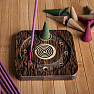 Palm wood incense stick and cone stand Spiral