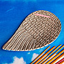 Metal incense stick stand Silver angel wing