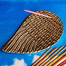 Metal incense stick stand Golden angel wing